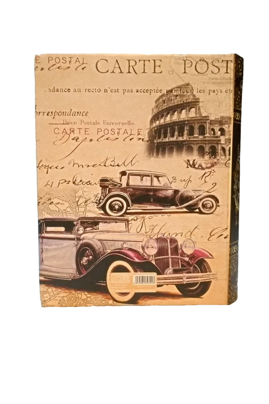 Casetă cu oglinda cu Turnul Eiffel si masini de epoca