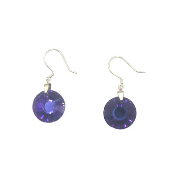 Cercei swarovski heliotrope